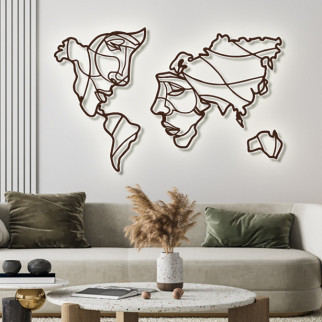 Панно 3D декоративне з об'ємом 15 мм для стін, стилізована карта 60 х 95 см коричневе 70, 110 - Інтернет-магазин спільних покупок ToGether