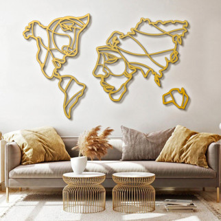 Панно 3D декоративне з об'ємом 15 мм для стін, стилізована карта 60 х 95 см золотое - Інтернет-магазин спільних покупок ToGether