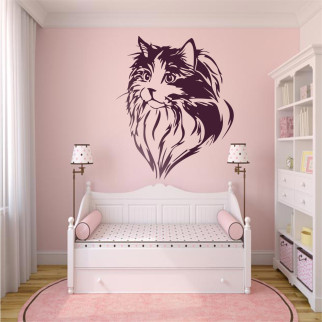 Трафарет для фарбування Пухнастий кіт, одноразовий із самоклейної плівки 120 х 95 см - Інтернет-магазин спільних покупок ToGether