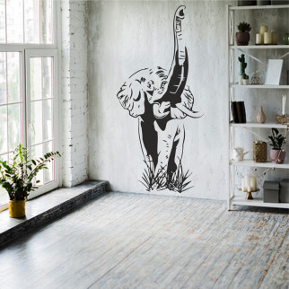 Трафарет для фарбування Слон-5, одноразовий із самоклейної плівки 200 х 95 см - Інтернет-магазин спільних покупок ToGether
