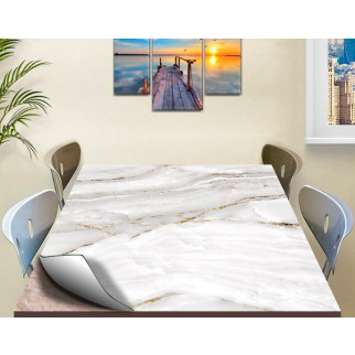 Покриття для столу, м'яке скло з фотопринтом, мармур 60 х 100 см (1,2 мм) 120, 60 - Інтернет-магазин спільних покупок ToGether