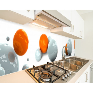 Панель кухонна, замінник скла з кольоровими кулями, з двостороннім скотчем 62 х 205 см, 1,2 мм 3050, 1200, 620 - Інтернет-магазин спільних покупок ToGether