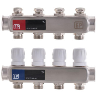 Колекторний блок з термостат. клапанами Europroduct EP.S1100-04 1"x4 (EP4991) - Інтернет-магазин спільних покупок ToGether