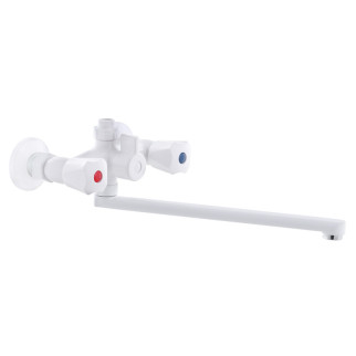 Змішувач для ванни Plamix Omega-140 White (без шланга і лійки) (PM0558) - Інтернет-магазин спільних покупок ToGether