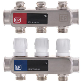 Колекторний блок з термостат. клапанами Europroduct EP.S1100-03 1"x3 (EP4990) - Інтернет-магазин спільних покупок ToGether