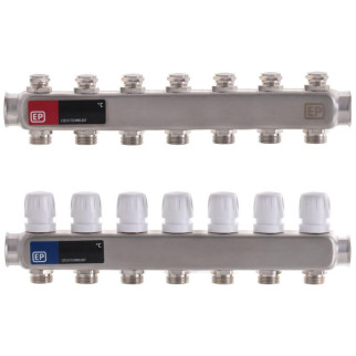Колекторний блок з термостат. клапанами Europroduct EP.S1100-07 1"x7 (EP4994) - Інтернет-магазин спільних покупок ToGether