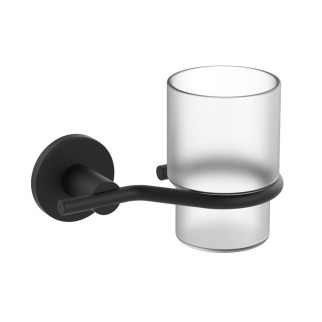 Склянка одинарна настінна Zerix Delux M1306A Black (ZX4647) - Інтернет-магазин спільних покупок ToGether