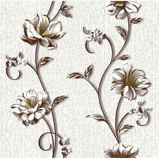 Шпалери паперові Континент Демі Білі квіти/Білий фон (1264) - Інтернет-магазин спільних покупок ToGether