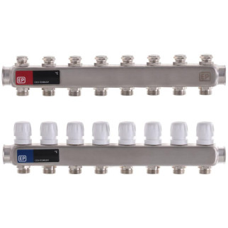 Колекторний блок з термостат. клапанами EUROPRODUCT EP.S1100-08 1"x8 (EP4995) - Інтернет-магазин спільних покупок ToGether