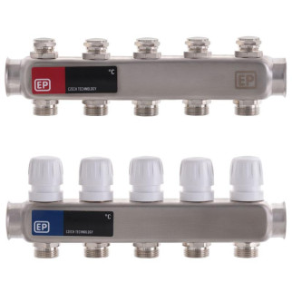Колекторний блок з термостат. клапанами Europroduct EP.S1100-05 1"x5 (EP4992) - Інтернет-магазин спільних покупок ToGether