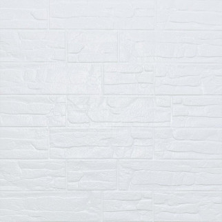 Самоклеюча декоративна 3D панель камінь Біла рвана цегла700х770х5мм (155) SW-00000484 - Інтернет-магазин спільних покупок ToGether