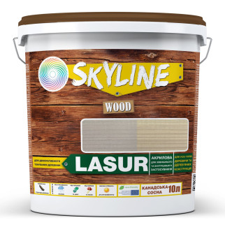 Лазур декоративно-захисна для обробки дерева LASUR Wood SkyLine Канадська сосна 10 л - Інтернет-магазин спільних покупок ToGether
