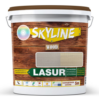 Лазур декоративно-захисна для обробки дерева LASUR Wood SkyLine Канадська сосна 5 л - Інтернет-магазин спільних покупок ToGether