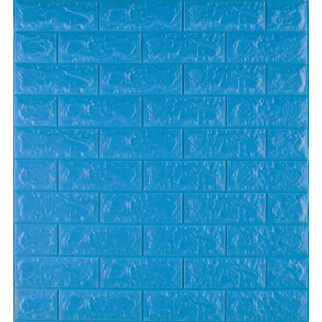 Самоклеюча декоративна 3D панель під синю цеглу 700x770x7 мм - Інтернет-магазин спільних покупок ToGether