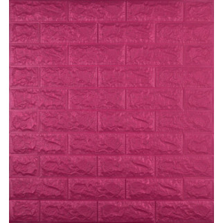Самоклеюча декоративна 3D панель під темно-рожеву цеглу 700x770x7 мм - Інтернет-магазин спільних покупок ToGether
