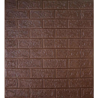 Самоклеюча декоративна 3D панель під цеглу темний шоколад 700x770x4 мм - Інтернет-магазин спільних покупок ToGether