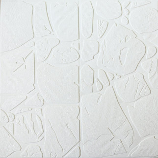Самоклеюча декоративна 3D панель камінь деко білий 700x700x6 мм - Інтернет-магазин спільних покупок ToGether