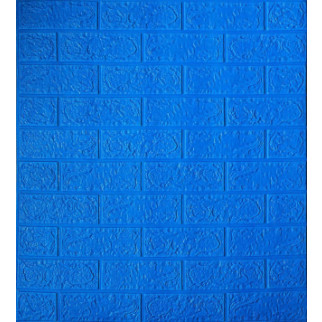Самоклеюча декоративна 3D панель під синю рівну цеглу 700x770x5 мм - Інтернет-магазин спільних покупок ToGether