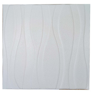 Самоклеюча декоративна 3D панель хвилі білі 700x700x5 мм - Інтернет-магазин спільних покупок ToGether