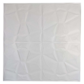 Самоклеюча декоративна 3D панель відображення біле 700x700x5 мм - Інтернет-магазин спільних покупок ToGether