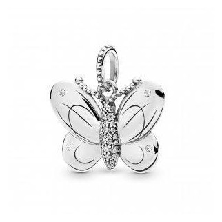 Серебряная подвеска-шарм      "Декоративний метелик" 397933CZ - Інтернет-магазин спільних покупок ToGether