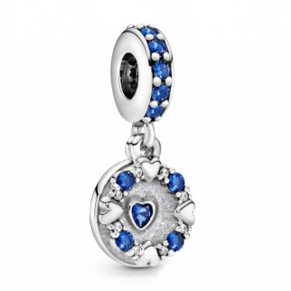 Серебряная подвеска-шарм      "Синє сяюче серце" - Інтернет-магазин спільних покупок ToGether