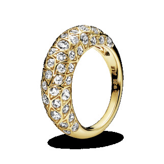 Серебряное кольцо в позолоті      "Спокуса" 168290CZ - Інтернет-магазин спільних покупок ToGether