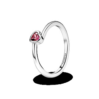Серебряное кольцо     "Червоне асиметричне серце" 199267C01 - Інтернет-магазин спільних покупок ToGether