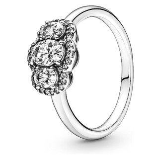 Серебряное кольцо     "Три каменю" 190049C01 - Інтернет-магазин спільних покупок ToGether