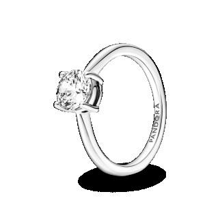 Серебряное кольцо     "Блискучий солітер" 190052C01 - Інтернет-магазин спільних покупок ToGether