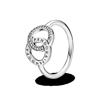 Серебряное двойное кольцо Логотип - Інтернет-магазин спільних покупок ToGether