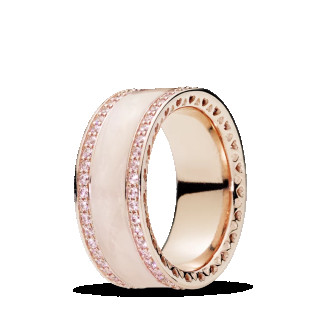 Серебряное кольцо     з емалью "Серця" 181024EN95 - Інтернет-магазин спільних покупок ToGether
