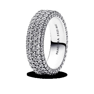 Серебряное кольцо     "Три ряди паве" 192634C01 - Інтернет-магазин спільних покупок ToGether