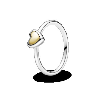 Серебряное кольцо     "Золоте серце" 199396C00 - Інтернет-магазин спільних покупок ToGether
