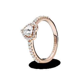 Серебряное кольцо     "Блискуче прозоре серце" 188421C02 50 - Інтернет-магазин спільних покупок ToGether