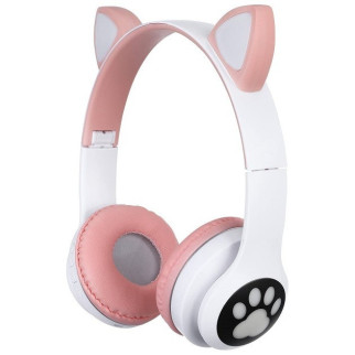 Навушники бездротові котячими вушками CAT Ear VZV-23M Bluetooth RGB Рожеві - Інтернет-магазин спільних покупок ToGether