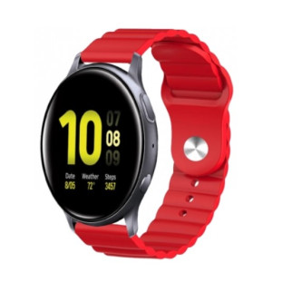 Ремінець BeWatch для Samsung Galaxy Watch 42 | 3 41 мм | Active | Active 2 силіконовий 20мм Wave Червоний (1010704) - Інтернет-магазин спільних покупок ToGether