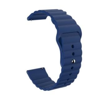 Ремінець BeWatch силіконовий 20мм для смарт годинник універсальний Wave Темно Синій (1010706) - Інтернет-магазин спільних покупок ToGether