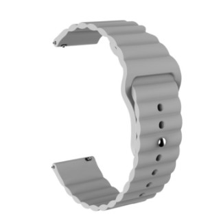Ремінець BeWatch 20мм силіконовий для годинника універсальний Wave Сірий (1010707) - Інтернет-магазин спільних покупок ToGether