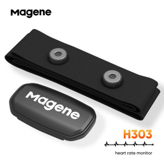 нагрудний датчик пульсу Magene H303 Монітор серцевого ритму, Bluetooth BLE 4.0 та ANT+ для Garmin | Polar | Bryton | Wahoo | Lezyne | Apple Watch - Інтернет-магазин спільних покупок ToGether