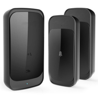 Вологозахисний бездротовий дверний дзвінок Digital Lion WDB-03-1, на 2 кнопки, 58 мелодій, до 300 м, Чорний - Інтернет-магазин спільних покупок ToGether