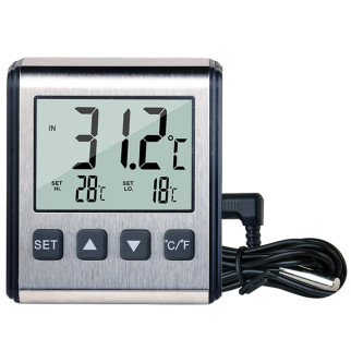 Електронний цифровий термометр для акваріума з РК-дисплеєм та сигналізатором температури OEM CX-6552 Сірий - Інтернет-магазин спільних покупок ToGether