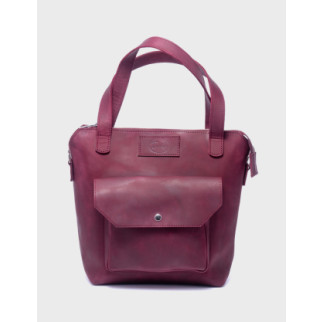 Шкіряна сумка Dekey 35*30*13 см Марсала (6732) - Інтернет-магазин спільних покупок ToGether