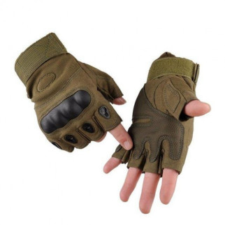 Тактичні рукавички з відкритими пальцями Oakley L Хакі (M_O_070419_23) - Інтернет-магазин спільних покупок ToGether