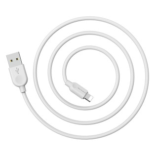 Кабель для iPhone Borofone USB - Lightning BX14 2.4A 1m Білий - Інтернет-магазин спільних покупок ToGether