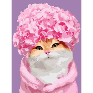 Картина за номерами SANTI Гламурна кішка 30*40 см (954475) - Інтернет-магазин спільних покупок ToGether