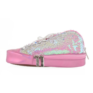 Пенал м'який YES TP-24 Sneakers with sequins pink (532723) - Інтернет-магазин спільних покупок ToGether
