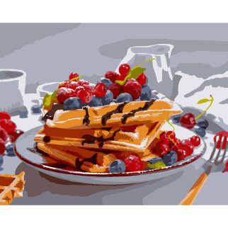Картина за номерами SANTI Спокусливий сніданок 40*50 см (954509) - Інтернет-магазин спільних покупок ToGether