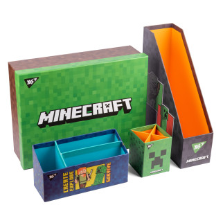 Настільний органайзер в наборі YES Minecraft картонний 4 предмети (450108) - Інтернет-магазин спільних покупок ToGether