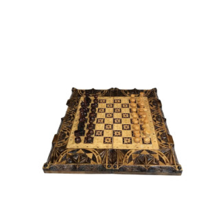 Дерев'яні шахи шашки нарди набір 3 в 1 Арбуз 54*25*7см 191414 - Інтернет-магазин спільних покупок ToGether